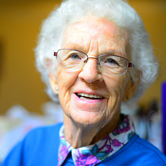 woman with dentures
