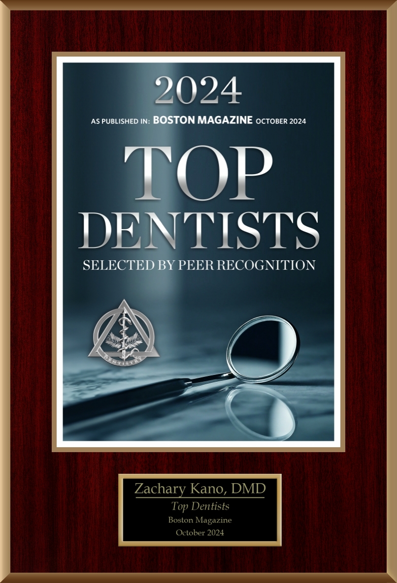 Zachary Kano's "Top Dentists" Award 2022 from Boston Magazine