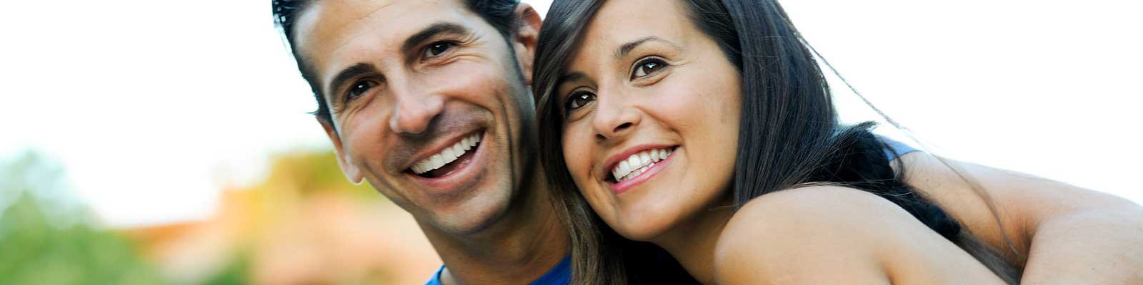 young couple smiling